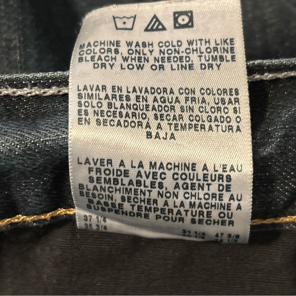 Wrangler Retro Men’s Relaxed Straight Jeans Size 34x30 Dark Blue Wash Cotton EUC - Picture 9 of 9